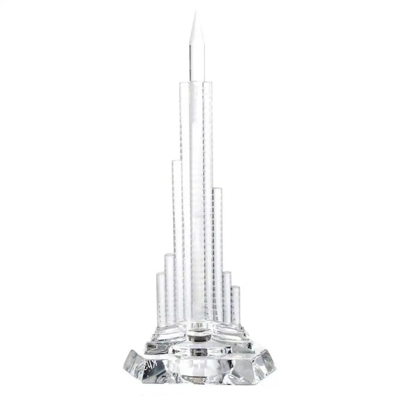 Dubai Souvenir Crystal Glass 3D Burj Khalifa Figure World Famous Landmark- 23cm
