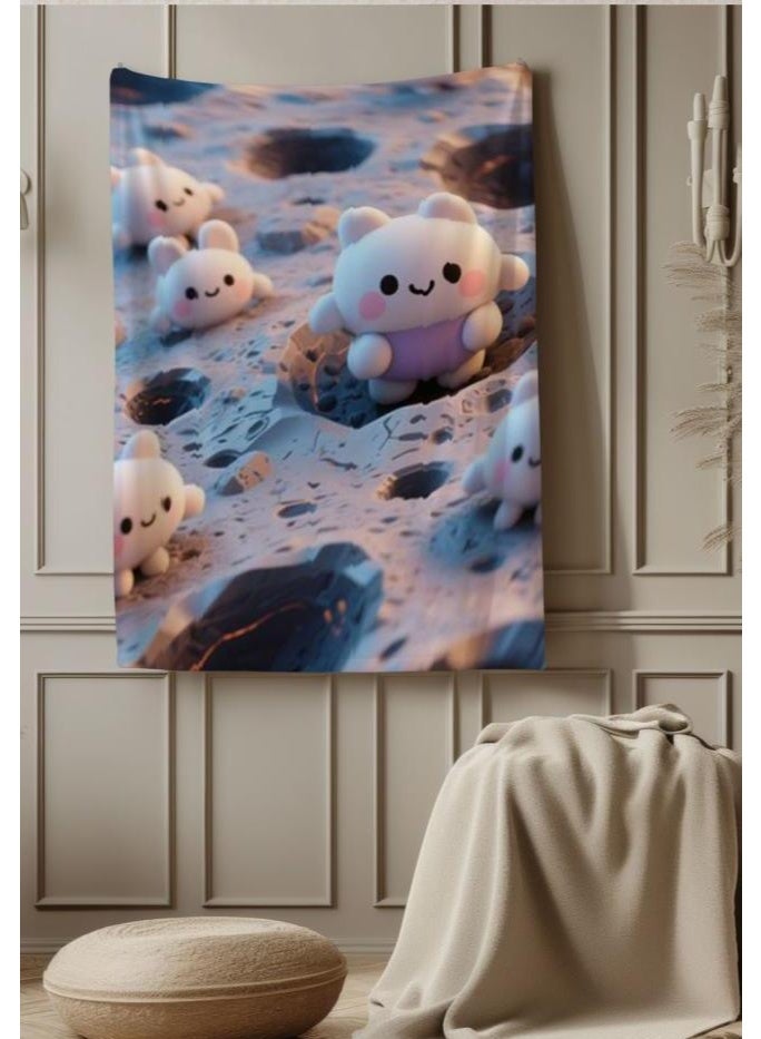 عام بطانية رقيقة من الفانيلا الكرتونية للأطفال والرضع (دافئة ومريحة، ومناسبة للنوم والألعاب) 70 سم * 100 سم - Image 3