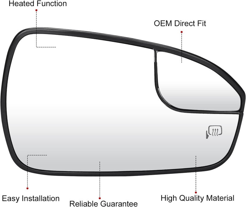 ISEYEC Heated Mirror Glass Set for Ford Fusion - Image 3