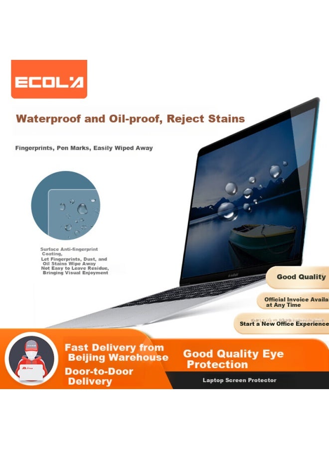 Ecola Apple Macbook Pro 13-Inch Touch Bar Laptop Screen Protector High Definition Protective Film Easy To Apply Scratch-Resistant A2289-Lcd-El13Kp - Image 1