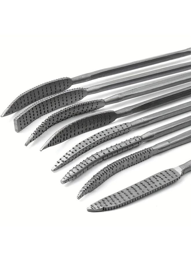 8pcs Double Ended Wood Carving File Set Durable Steel Craft Tools for Precision Woodworking - Image 2