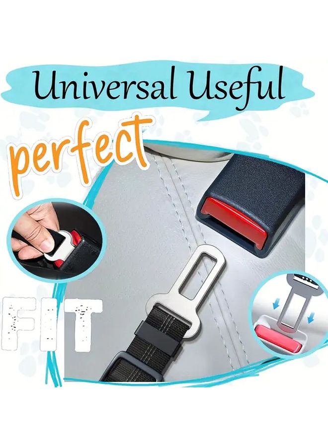 Black 2 In 1 Pet Car Belt Safety Harness For Small Medium Large Dogs Adjustable Strap Durable Nylon Material Hand Wash Only - Image 3