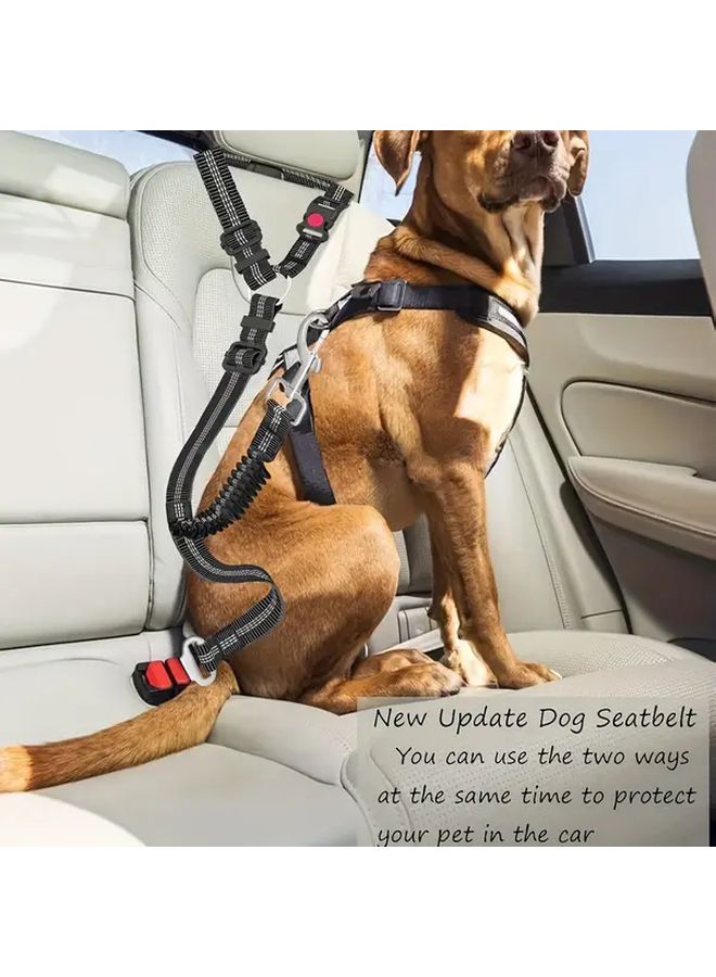Black 2 In 1 Pet Car Belt Safety Harness For Small Medium Large Dogs Adjustable Strap Durable Nylon Material Hand Wash Only - Image 5