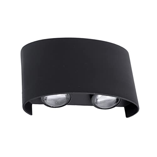 FILLISKA® LED Outdoor UP Down Wall Light Warm White, IP-65 Rainproof & Shockproof Body (2 Year Warranty) (MattBlack 2up + 2down) - Image 5