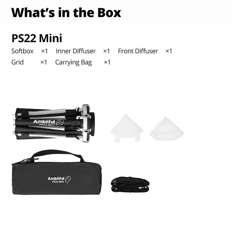 أمبيتيفول صندوق إضاءة ناعم Ambitful, PS30 Mini Bowens - Image 3