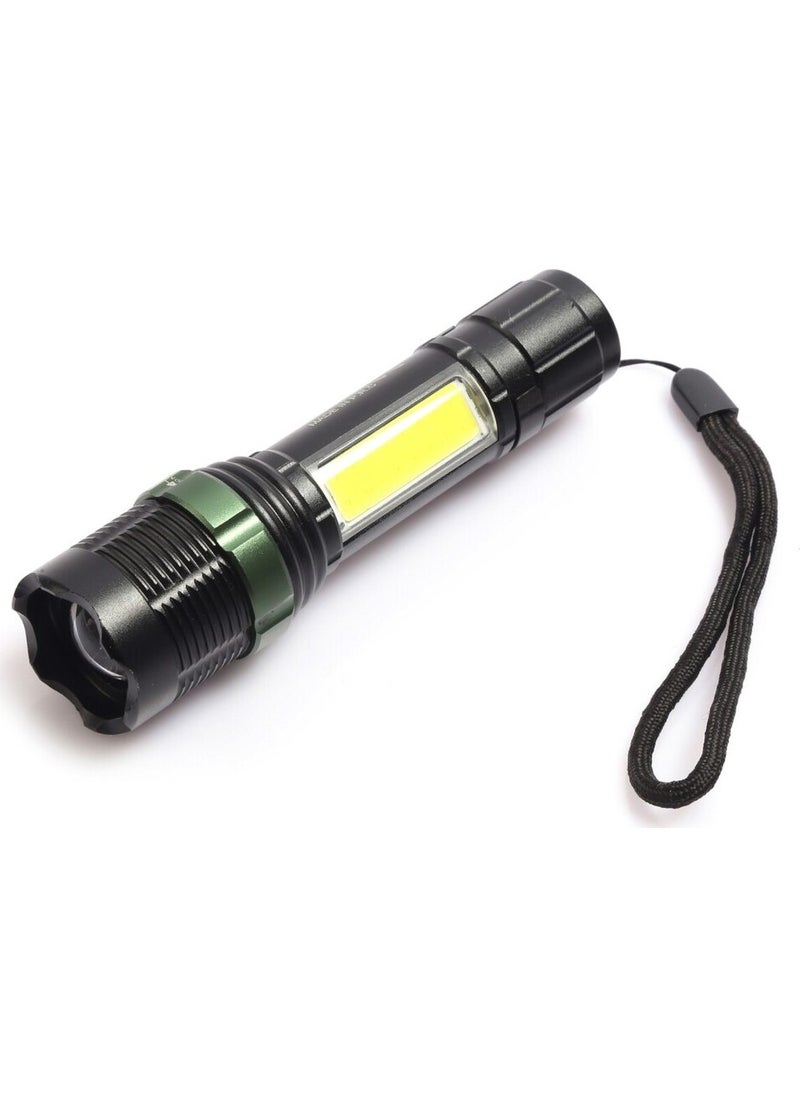 Gold Silver GS-500 USB Rechargeable T6 LED Flashlight  - Image 2