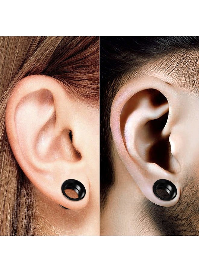 BIG GAUGES Pair of Internally Threaded Surgical Steel Black Double Flared Piercing Jewelry Stretcher Ear Plug Earring Lobe Tunnel, Stainless Steel,Steel, - Image 5
