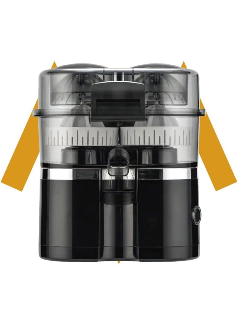 7MD عصارة الحمضيات الكهربائية، 100 واط عصارة فواكه أوتوماتيكية من الفولاذ المقاوم للصدأ، مستخرج عصير البرتقال والليمون المدمج مع قاطع، تصميم سهل التنظيف وقابل للفصل، محرك قوي للمطبخ المنزلي - Image 1