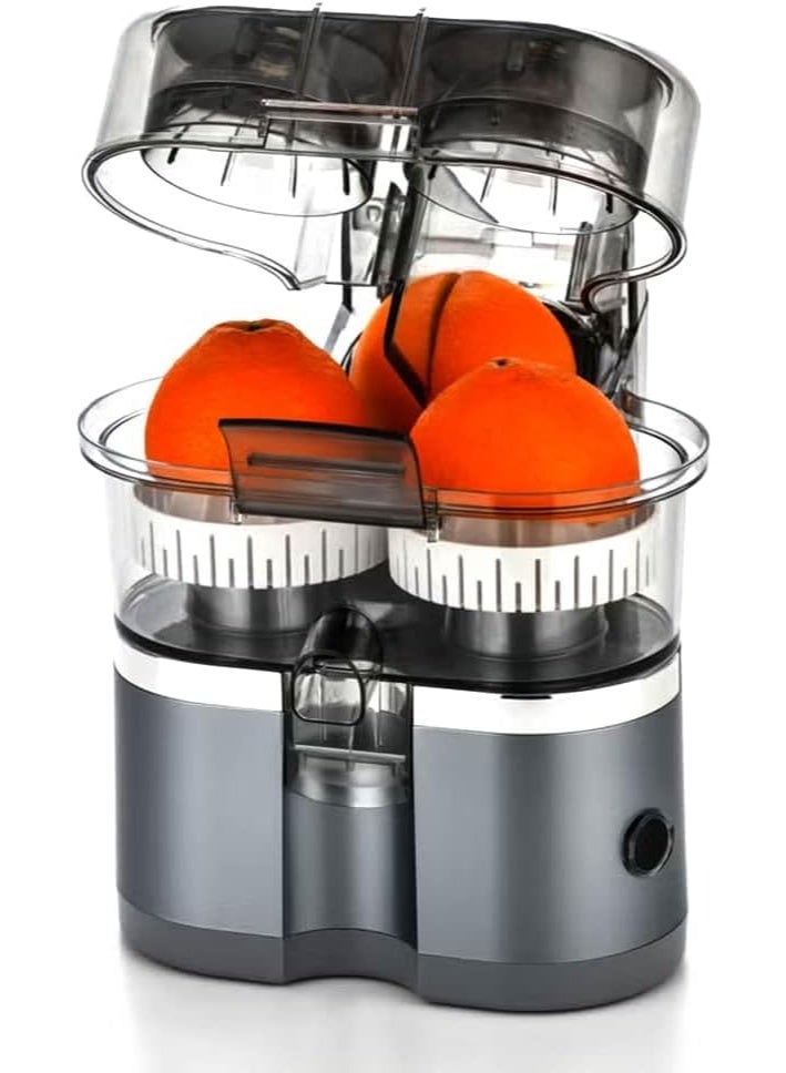 7MD عصارة الحمضيات الكهربائية، 100 واط عصارة فواكه أوتوماتيكية من الفولاذ المقاوم للصدأ، مستخرج عصير البرتقال والليمون المدمج مع قاطع، تصميم سهل التنظيف وقابل للفصل، محرك قوي للمطبخ المنزلي - Image 2