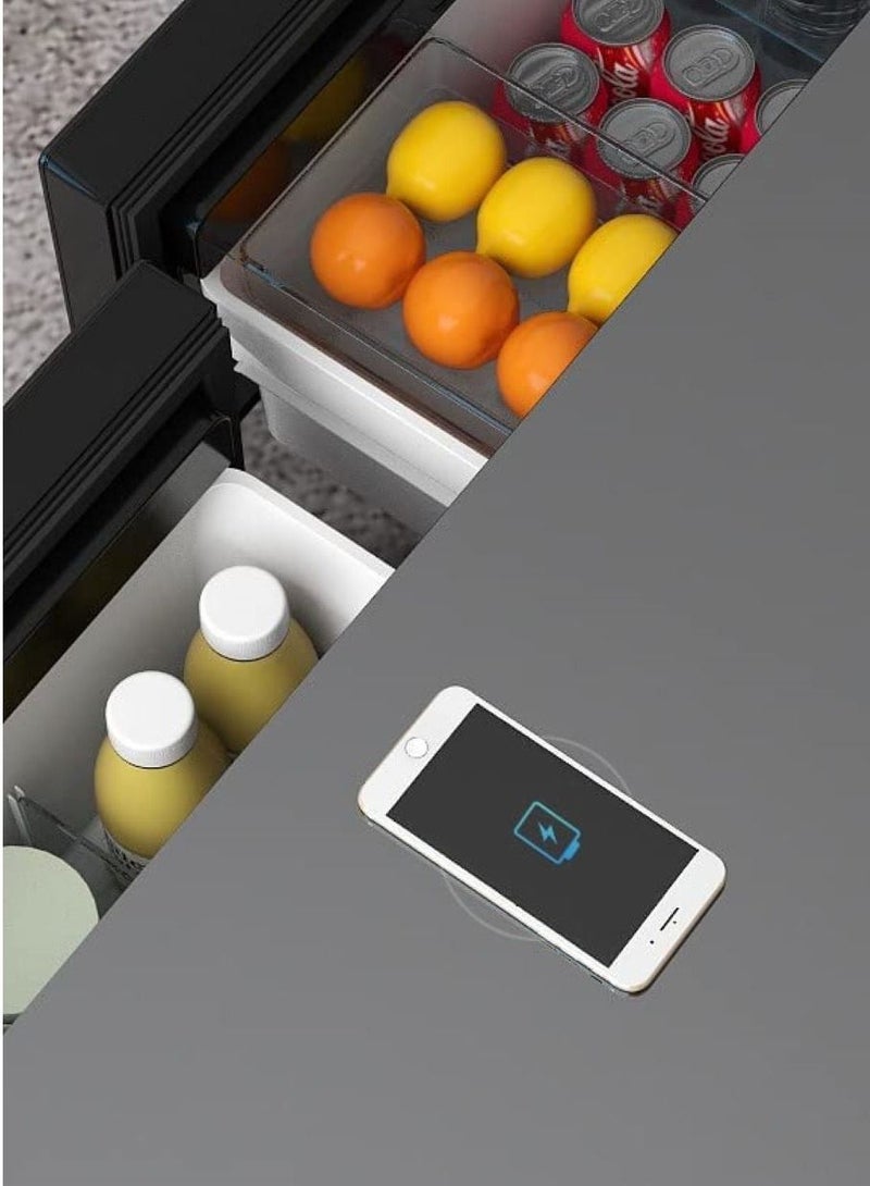 Galaxy Design Star Track Smart Touch Table of Capacity 135 liter with two Refrigerator Doors, Supports Bluetooth, Music Player and USB Charging with Wireless charging with Surrounded Speaker - Image 5