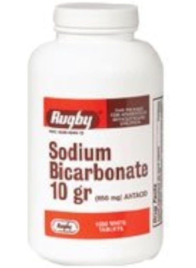 RUGBY LABORATORIES - RUGBY LABORATORIES Sodium Bicarbonate Antacid Heartburn Relieve Tablets, 10 Grains - 1000 Ea - Image 1