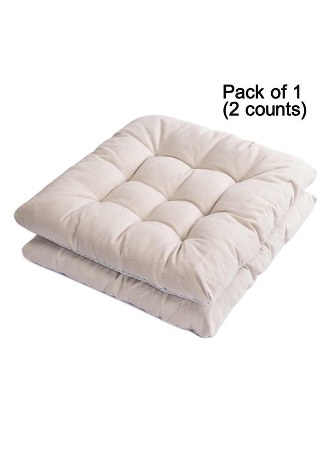 SEKUMDAN Patio Chair Cushions 20" x 20" Chair Cushion Set of 2 Comfortable Furniture Seat Pads for Indoor Outdoor Wickers Rocking Kitchen Chairs (2, Cream) - Image 2