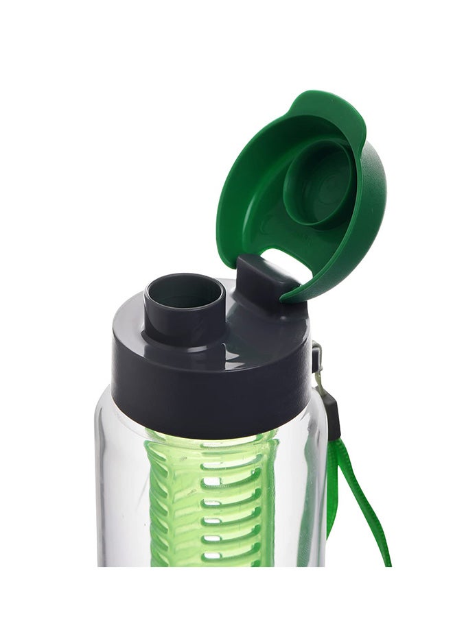 Cello زجاجة ماء infuser بالفواكه والشاي من سيلو detox | غطاء عريض محكم مع غطاء قابل للطي | مقاومة للتسرب ، ومتينة | مثالية للصالة الرياضية ، المكتب ، السفر | 750 مل ، أخضر - Image 5