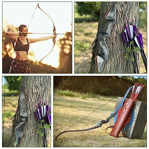 GLURAK Black Hunter Takedown Recurve Bow, 60" Right Handed with Ergonomic Design for Adults Beginners to Advanced Outdoor Practice & Hunting (45 lb, Right Hand) - Image 2
