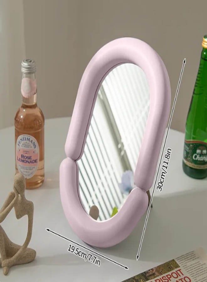 Mirror with irregular frame, decorative office hanging wall mirror for living room, bedroom and hallway