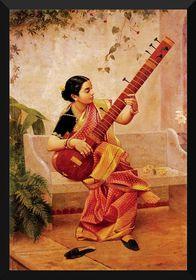 Tallenge Kadambari Painting by Raja Ravi Varma - Framed Art - Image 1