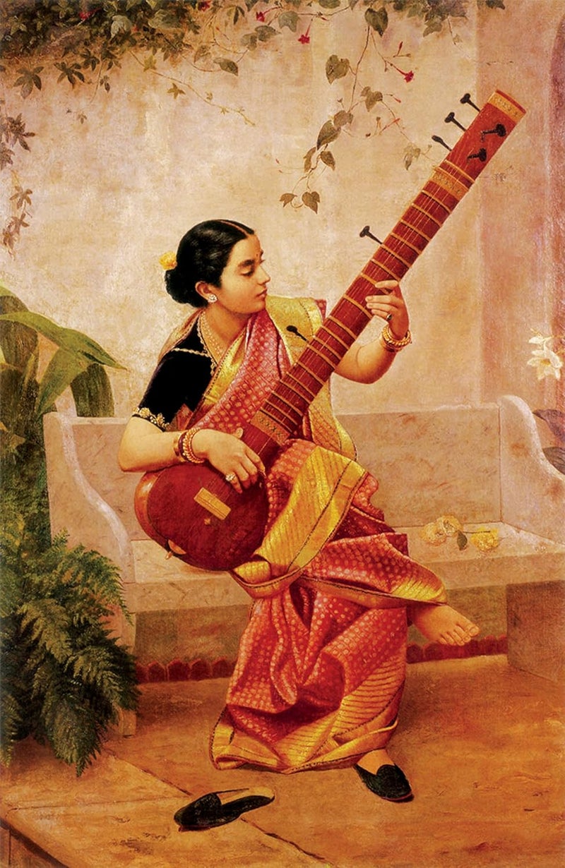 Tallenge Kadambari Painting by Raja Ravi Varma - Framed Art - Image 2