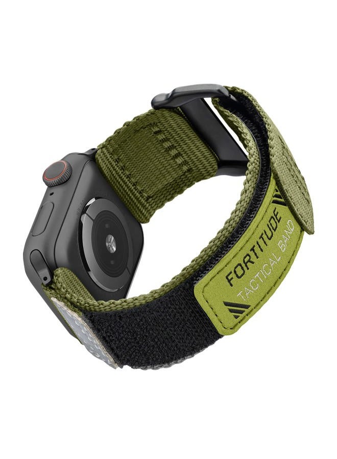 Ritche Nylon Rugged Apple Watch Band, Black, 42mm - Image 1