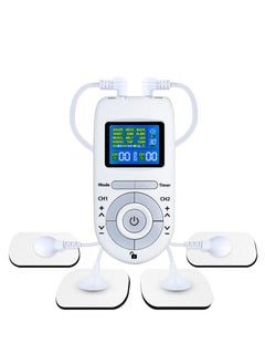 TENS Unit Muscle Stimulator Machine with Replacement Pads for Pain Relief, 12 Modes, 40 Intensities, TENS EMS Dual Channel Rechargeable Electric Pulse Massager for Pain Management Therapy