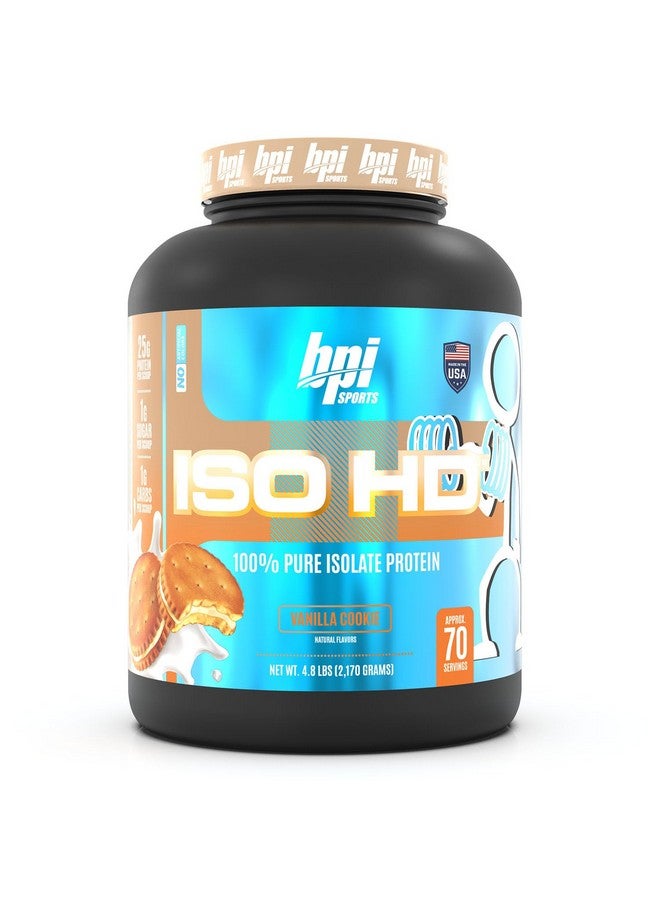 BPI Sports ISO HD Isolate Protein Vanilla Cookie, 4.8 LBS - 70 Servings - Image 1