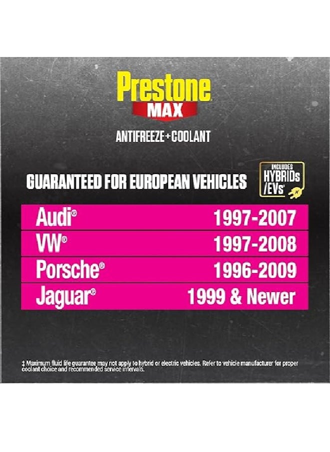 Prestone - Prestone MAX Euro Pink 50/50 Antifreeze Automotive Coolant, 1 Gallon (Pack of One) - Ready To Use (RTU) - Image 1