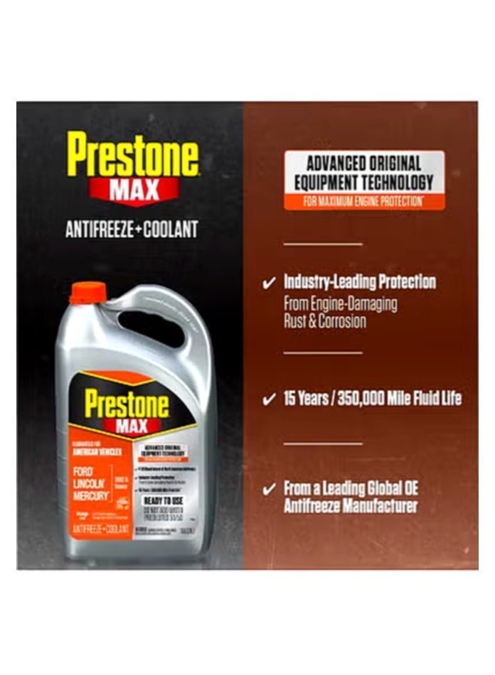 Prestone Orange Coolant Antifreeze Ready to Use – Max Protection, Anti-Rust, Prevents Overheating, Compatible with American Vehicles - Image 4