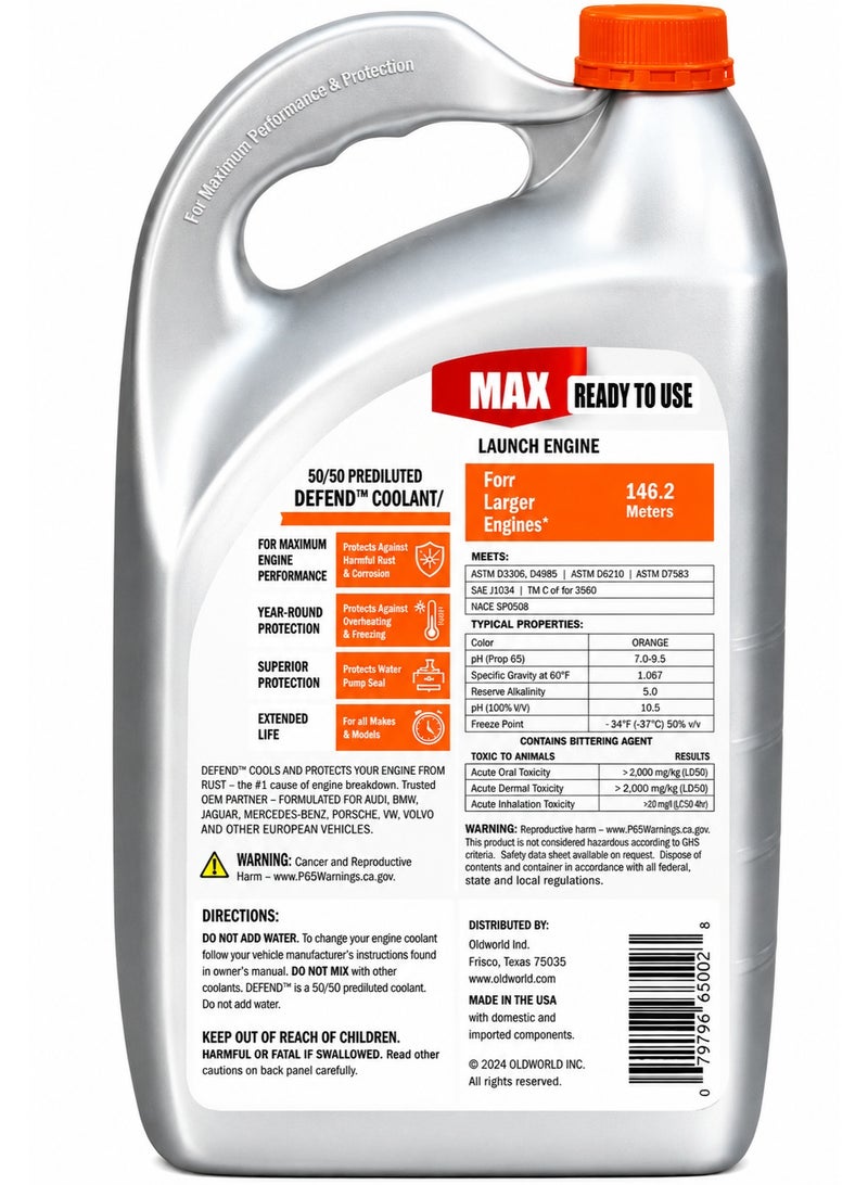 Prestone Orange Coolant Antifreeze Ready to Use – Max Protection, Anti-Rust, Prevents Overheating, Compatible with American Vehicles - Image 2