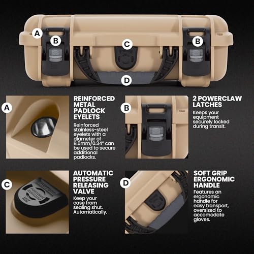 Nanuk 909 Waterproof Hard Case with Foam Insert - Tan - Image 5