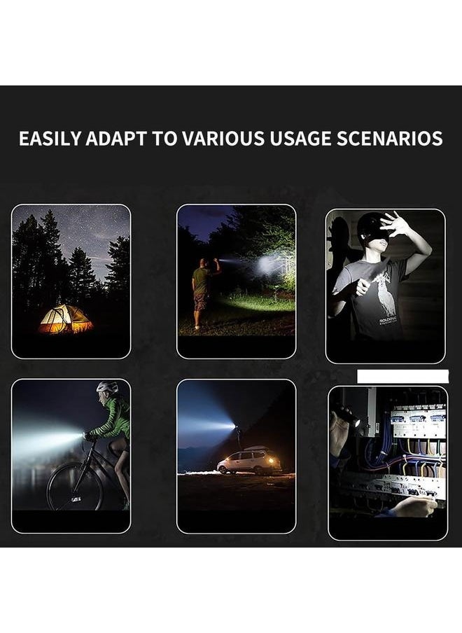 Rechargeable Flashlights, Portable LED Flashlight USB, High Powered Flashlight Long Lasting, Adjusting Flashlight Water Proof