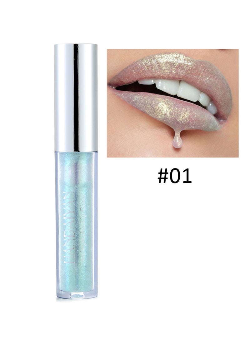 هاندايان ملمع الشفاه، حمض الهيالورونيك، لمعان عالٍ، لمعان فائق، لون غير لزج، زيت وصمة عار، أحمر الشفاه السائل، بريق رافع، يدوم طويلاً، مقاوم للماء، مرطب للنساء والفتيات - Image 2