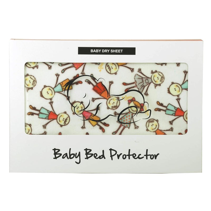 AHC Zikku Printed Dry Sheets for Baby Medium Size Soft |Comfortable |Extra Absorbency|Fast Dry (100x70 cm, White, Kids Print) - Image 1