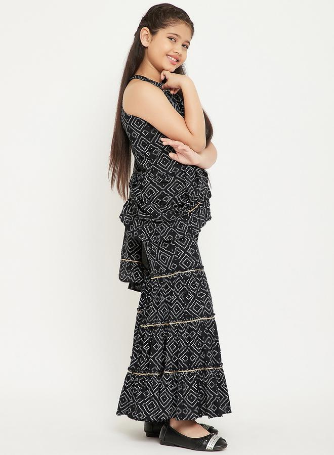 Stylo Bug All Over Printed Sleeveless Top with Sharara Pants - Image 4