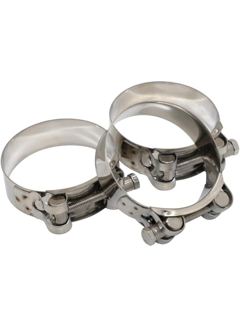 GGOOT Universal T Bolt Style Strength High Fastener Clamp Stainless Steel Exhaust Pipe Clip Hardware Accessories Fastener Repair Tool,40MM,43MM - Image 1