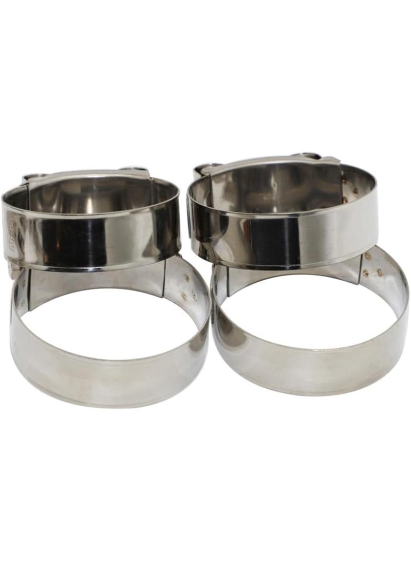GGOOT Universal T Bolt Style Strength High Fastener Clamp Stainless Steel Exhaust Pipe Clip Hardware Accessories Fastener Repair Tool,40MM,43MM - Image 4