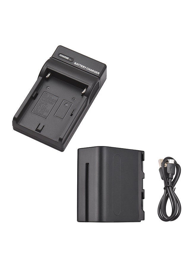 ANDOER - NP-F960/ NP-F970 Camera Battery and Charger Kit 1PC 7.2V 7800mAh Large Rechargeable Battery with USB Cable Replacement for SONY NP-F550 F570 F750 F770 F960 F970 - Image 1