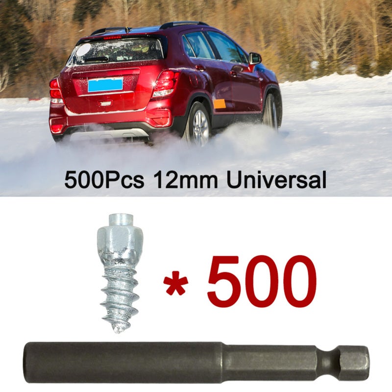 500Pcs Car Tires Studs Screw Snow Tire Studs Spikes Wheel Tyres Snow Chains Studs for Car Motorcycle Tires Winter Universal - Image 3
