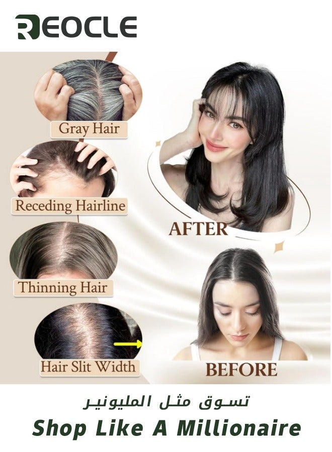 REOCLE Natural Hair Wig Short Straight Bob Wig 10 Inch Shoulder Length Wig Lace Top Base Wigs Fake Scalp Wig Adding Hair Volume Topper Light Brown - Image 3