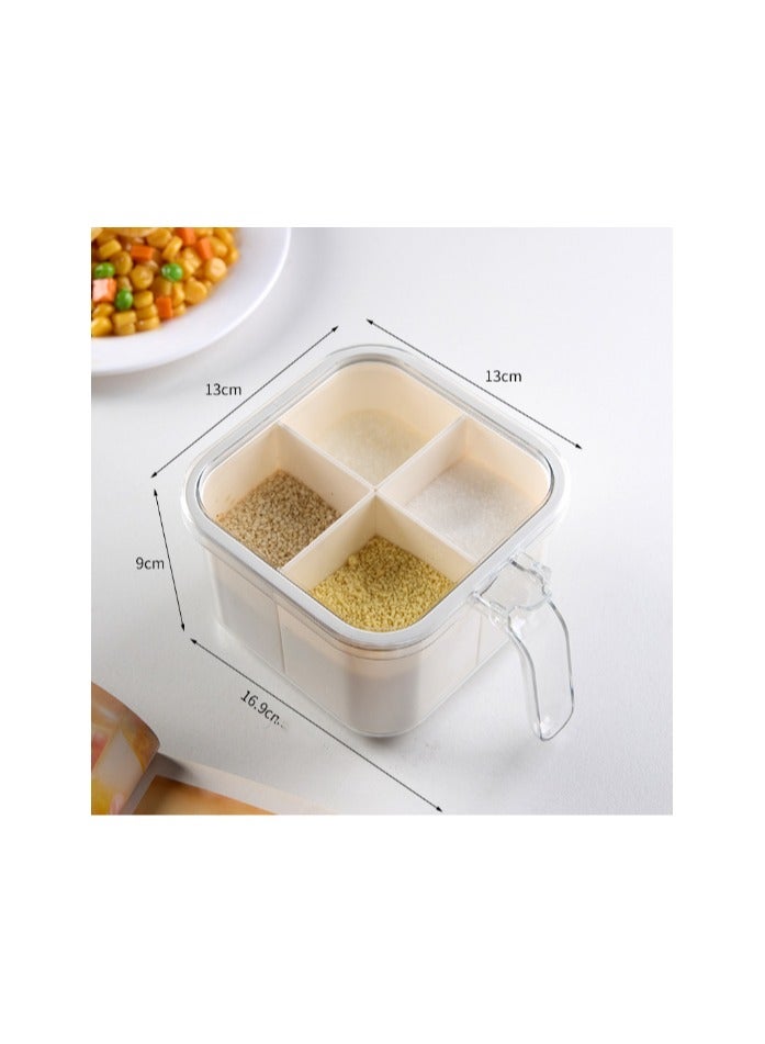EBMINI Transparent 3-in-1 Seasoning Jar Storage Box 