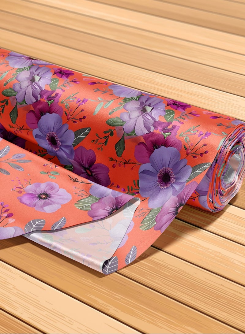 فيلاتو Ø¬Ù„Ø§Ø¨ÙŠØ© Ù…Ø®ÙˆÙŠØ± Ø¨ØªØµÙ…ÙŠÙ… Ø²Ù‡ÙˆØ± Ø§Ù„Ù„ÙŠÙ„Ùƒ Ø§Ù„Ø¨Ø±ØªÙ‚Ø§Ù„ÙŠ Ø§Ù„Ù†Ø§Ø¨Ø¶ Ø¨Ø§Ù„Ø­ÙŠØ§Ø©ØŒ Ù‚Ù…Ø§Ø´ Ø­Ø±ÙŠØ± Ø¹Ø±Ø§Ù…ÙŠ Ø¨Ø§Ù„ÙŠØ§Ø±Ø¯Ø©ØŒ Ø¹Ø±Ø¶ 58 Ø¨ÙˆØµØ© - Image 5