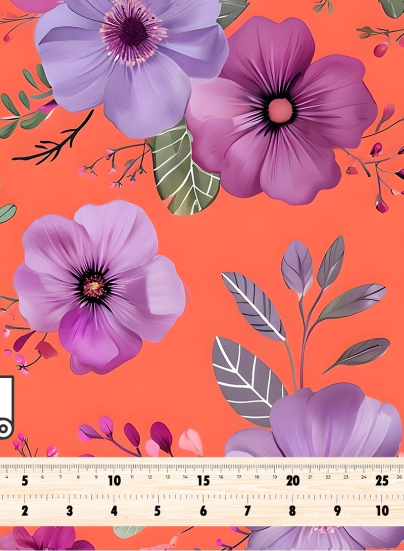 فيلاتو Ø¬Ù„Ø§Ø¨ÙŠØ© Ù…Ø®ÙˆÙŠØ± Ø¨ØªØµÙ…ÙŠÙ… Ø²Ù‡ÙˆØ± Ø§Ù„Ù„ÙŠÙ„Ùƒ Ø§Ù„Ø¨Ø±ØªÙ‚Ø§Ù„ÙŠ Ø§Ù„Ù†Ø§Ø¨Ø¶ Ø¨Ø§Ù„Ø­ÙŠØ§Ø©ØŒ Ù‚Ù…Ø§Ø´ Ø­Ø±ÙŠØ± Ø¹Ø±Ø§Ù…ÙŠ Ø¨Ø§Ù„ÙŠØ§Ø±Ø¯Ø©ØŒ Ø¹Ø±Ø¶ 58 Ø¨ÙˆØµØ© - Image 4