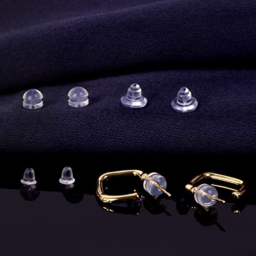 ARRITZ 6 Sizes Earring Backs Rubber, ARRITZ 300PCS Soft Silicone Earring Backs Replacements for Studs, Hook Earring, Hoops - Image 4