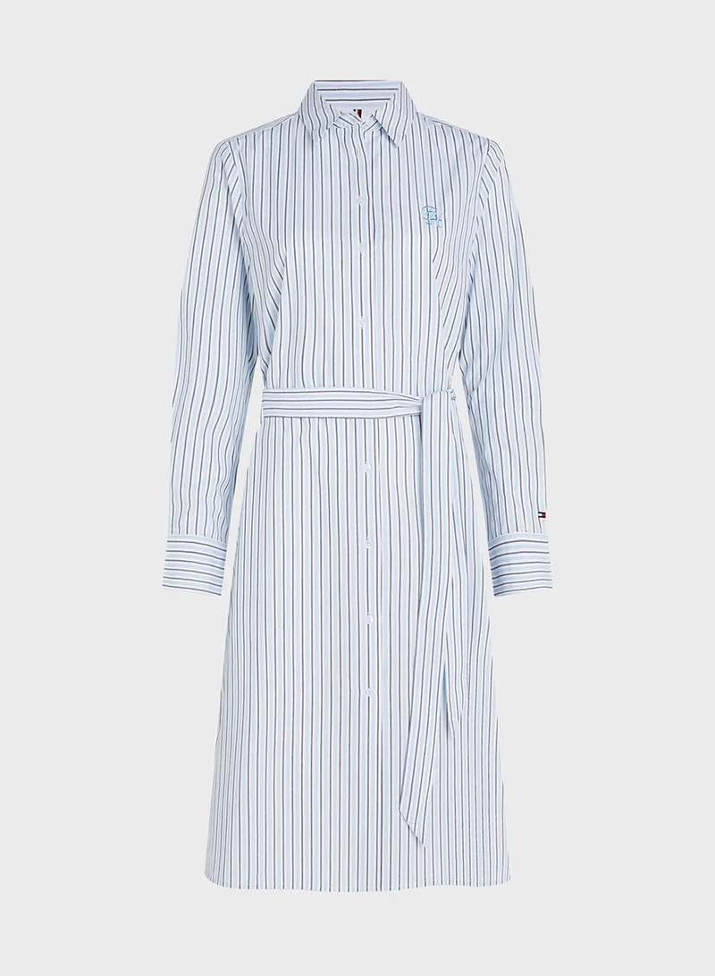 TOMMY HILFIGER Striped Shirtdress with Belt