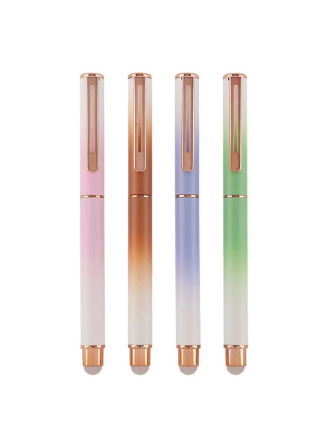 Fountain Pen, Multi-Coloured Calligraphy Pens with 4 Pens + 40 Blue Ink Cartridges | & Fine Nib for Smooth Writing, Professional Executive Pen for Students, Men & Women. - Image 1