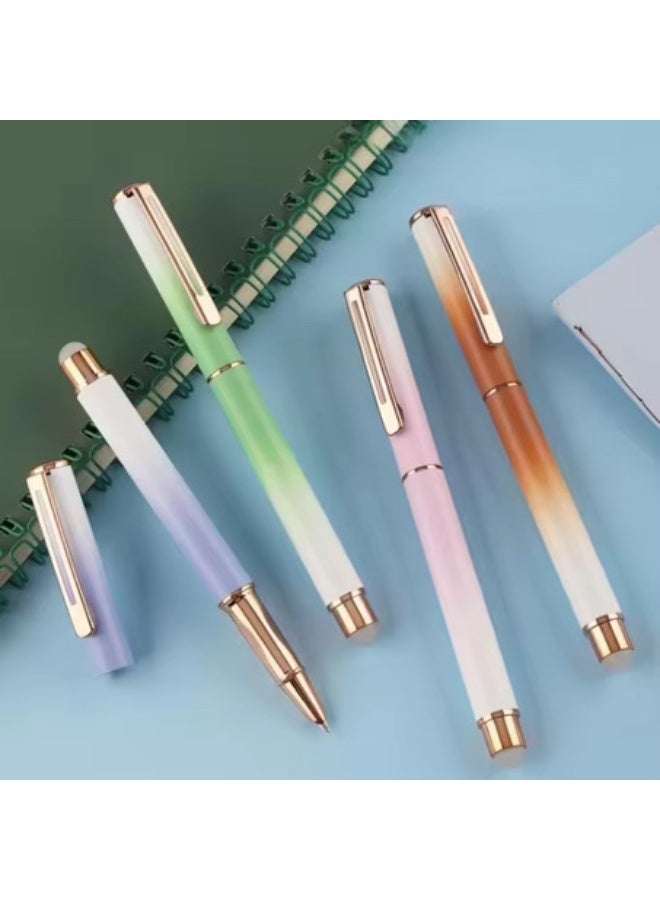 Fountain Pen, Multi-Coloured Calligraphy Pens with 4 Pens + 40 Blue Ink Cartridges | & Fine Nib for Smooth Writing, Professional Executive Pen for Students, Men & Women. - Image 2