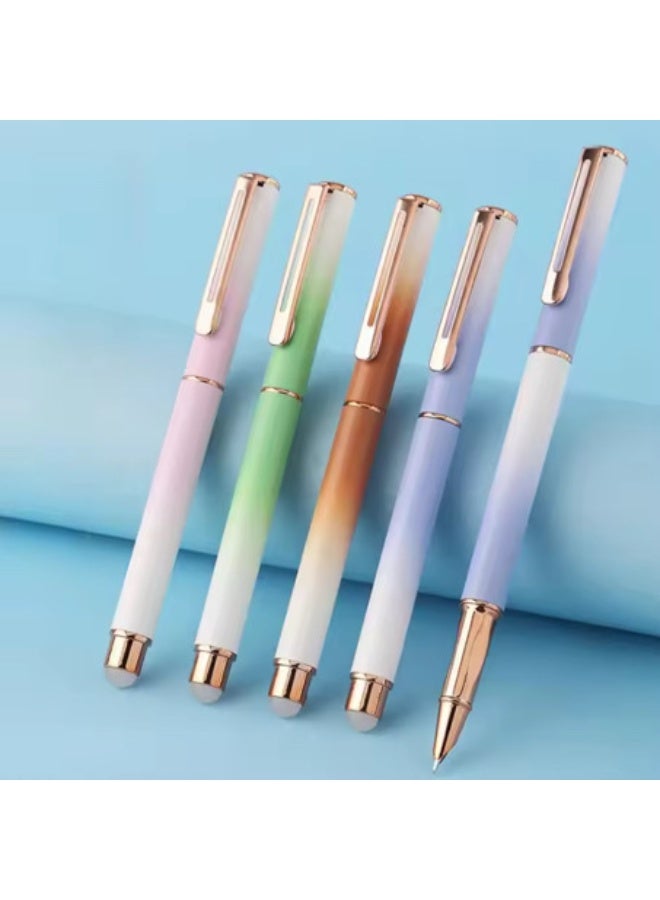 Fountain Pen, Multi-Coloured Calligraphy Pens with 4 Pens + 40 Blue Ink Cartridges | & Fine Nib for Smooth Writing, Professional Executive Pen for Students, Men & Women. - Image 3