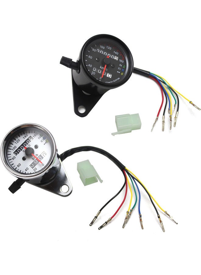Loquat Universal Motorcycle Dual Speed Meter 12V - Image 5