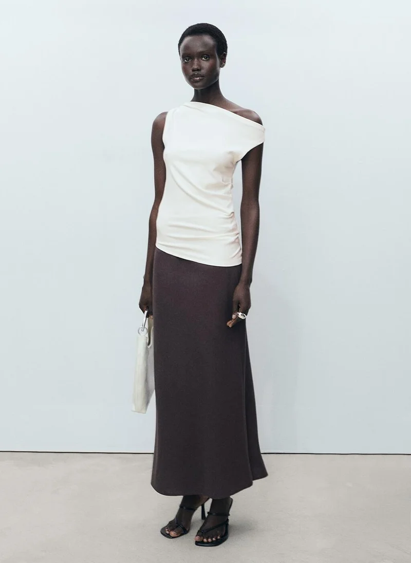 MANGO Asymmetrical Modal Top