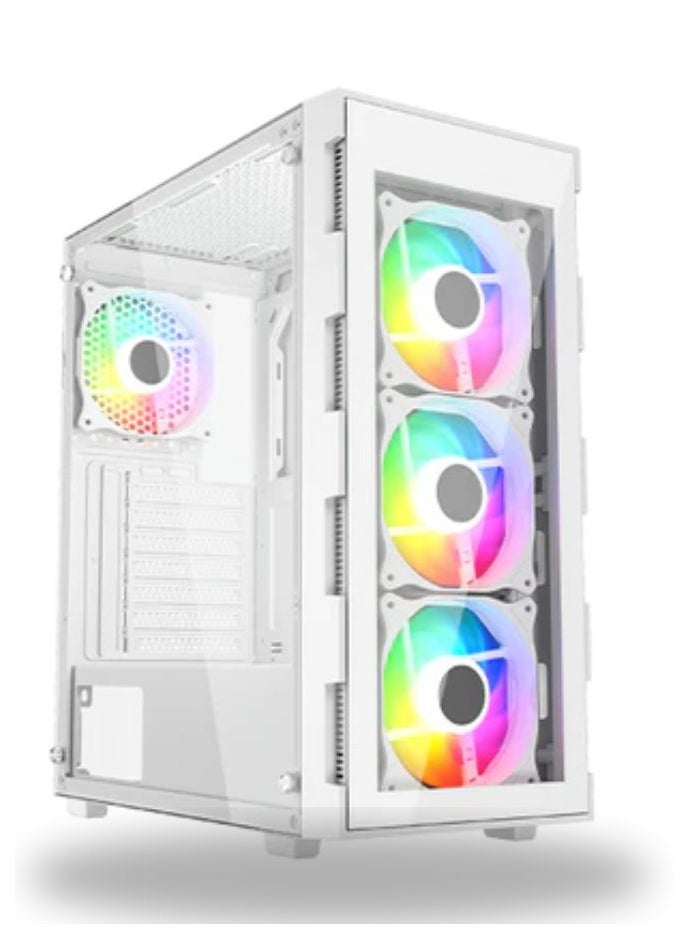 Generic Best Gaming PC Case - 4 Pre-Installed 120mm RGB Fans, Tempered Glass Side Panel, USB 3.0 Ports & ATX/M-ATX/ITX Compatible  - Image 1