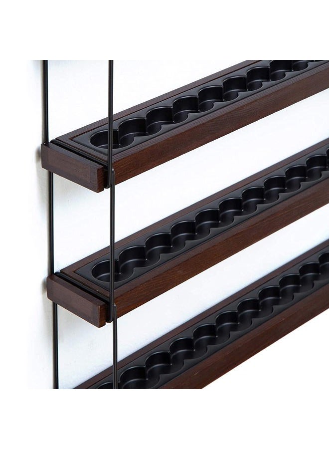 J JACKCUBE DESIGN Essential Oils Display Shelves Wall Mount Black Metal and Wood, Nail Polish Paint Holder Rack Organizer Holds 70 Bottles (5 Tier) : MK482A - Image 5