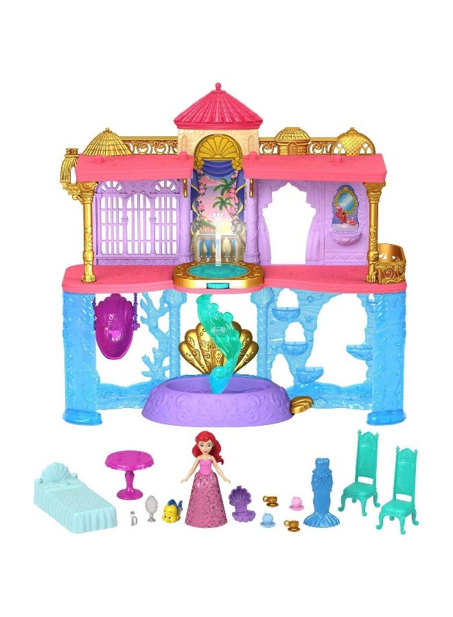 Disney Princess منزل دمى قلعة الأرض والبحر لأرييل من ديزني برينسيس مع دمية - Image 2
